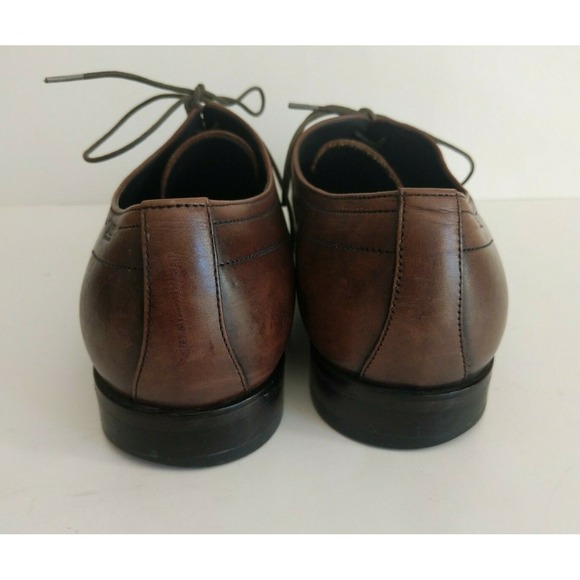 HUGO BOSS  Men Sz 11.5 Leather Lace Up Oxford Shoes Brown - Picture 7 of 12